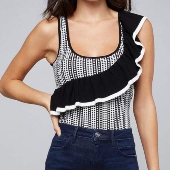 Bebe Dot Jacquard Knit Bodysuit - Picture 2 of 6